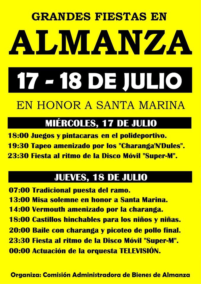 Fiestas almanza santa marina 2019