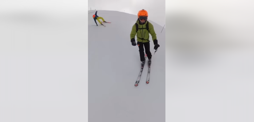 Captura caida calleja esquiando