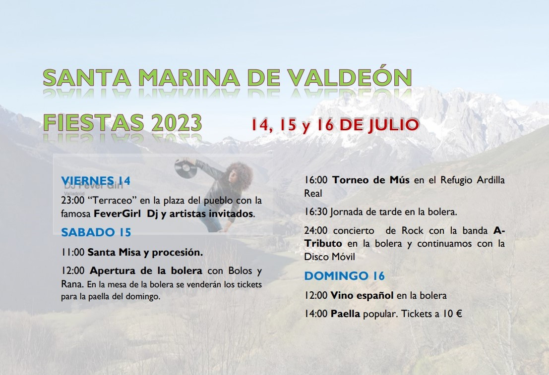 Fiesta santa marina de valdeon 2023