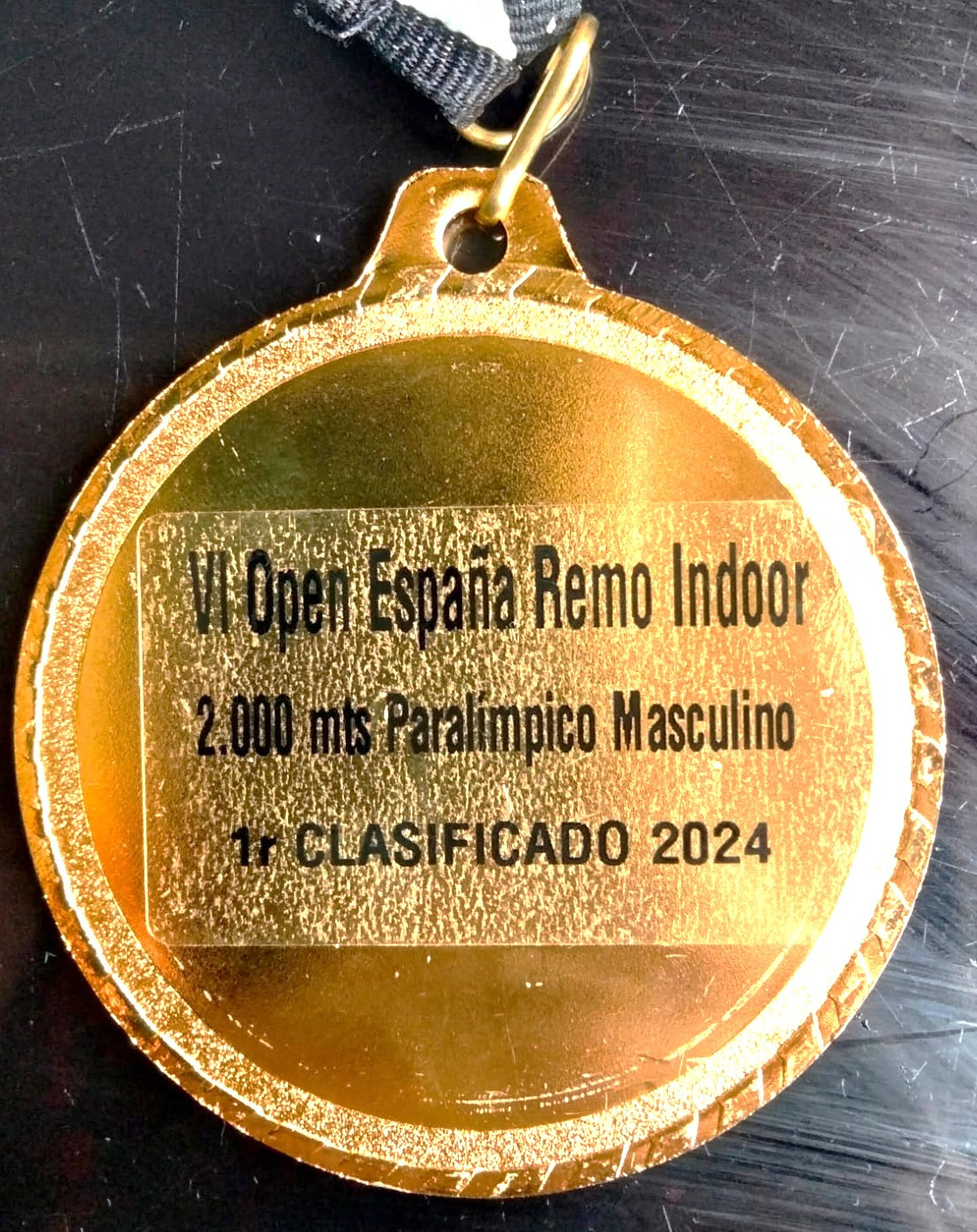 Reverso medalla Open Remo Indoor