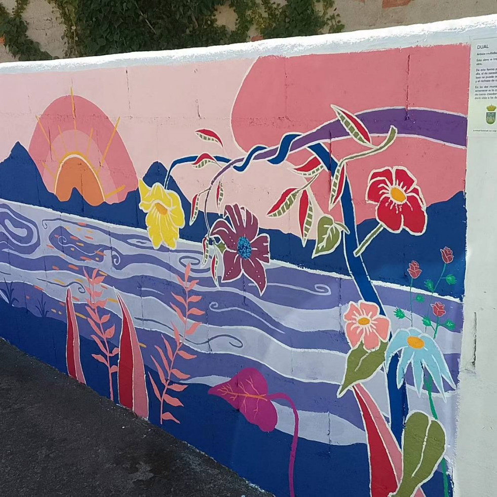 Mural rosco.art en Sabero violencia contra la mujer