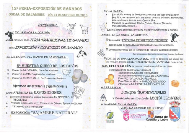 Programación evento Feria de Oseja