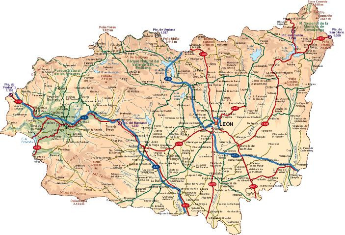 Mapa leon provincia