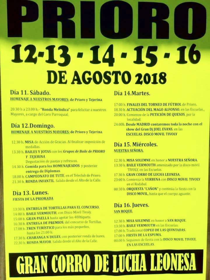 Fiestas prioro 2018