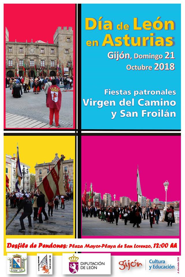 Cartel dia de leon en asturias 2018