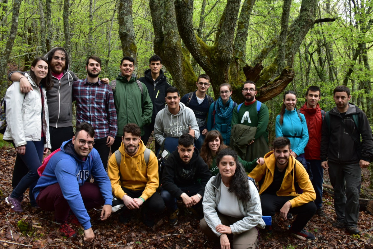 Estudiantes de la ULE en el Monte Pardomino