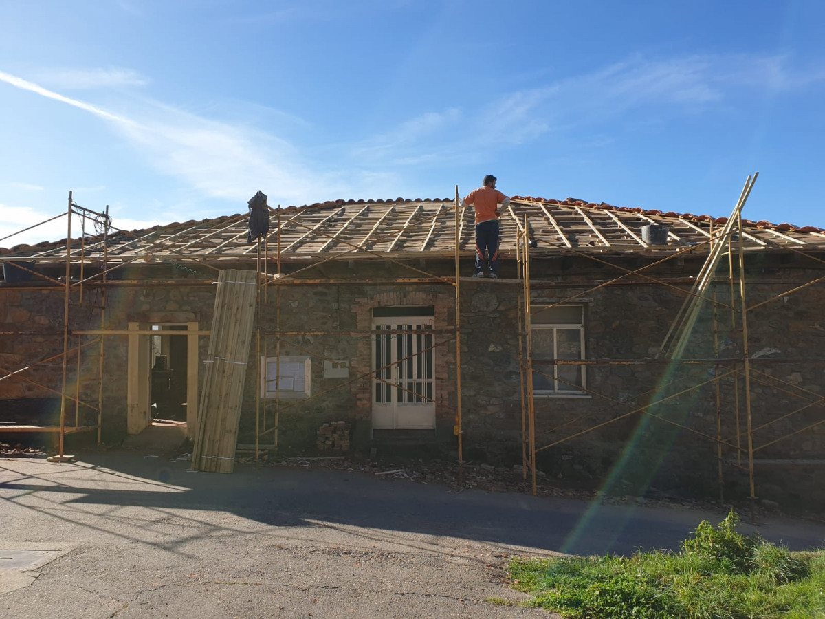 Casa villa obras cubierta