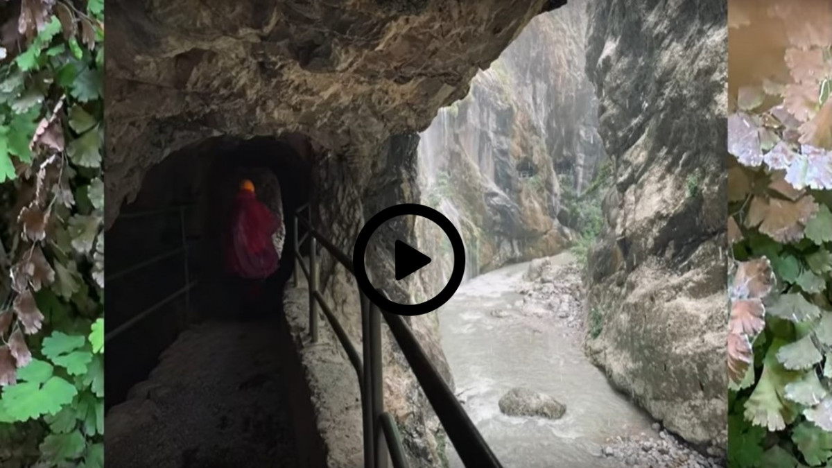 Ruta del cares lluvia video