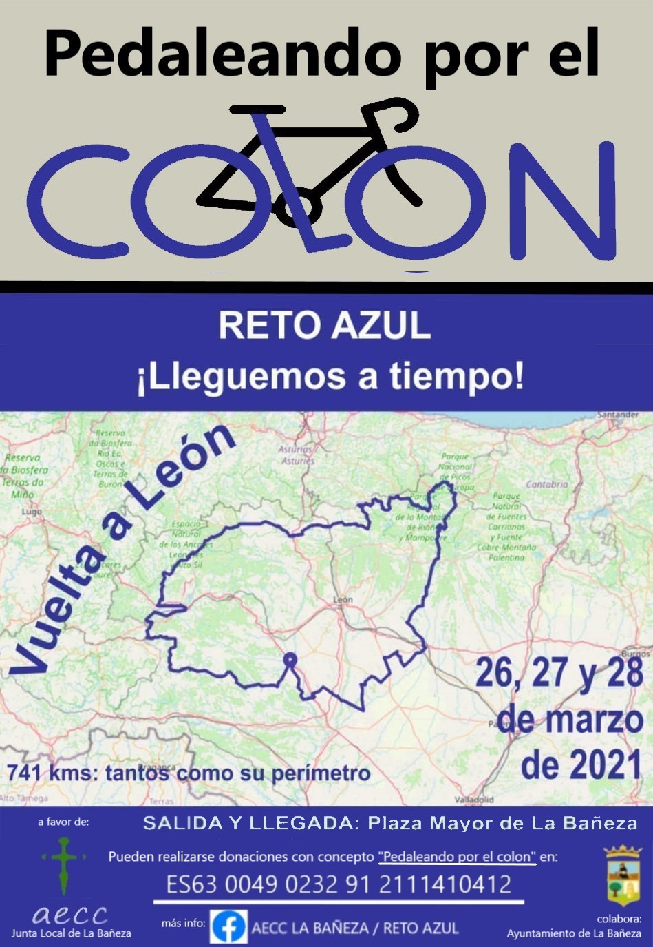 Cartel reto Azul