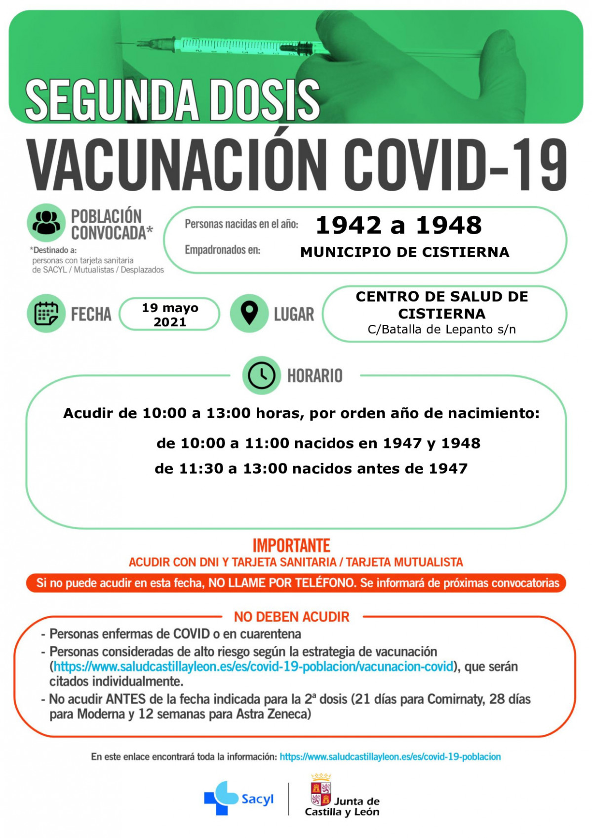 CISTIERNA 19MAYO2021 nacidos1942a1948 SEGUNDADOSIS