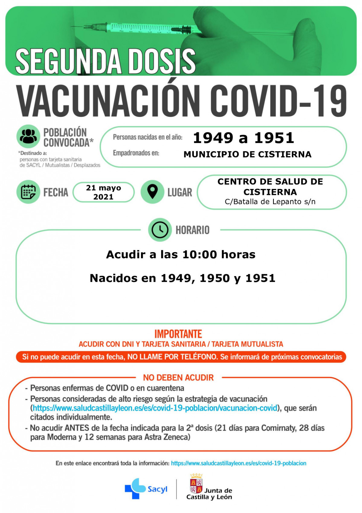 CISTIERNA 21MAYO2021 nacidos1949a1951 SEGUNDADOSIS