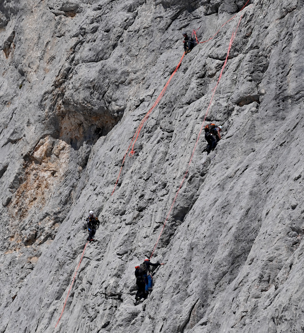 Miguel Ángel en un momento de la escalada