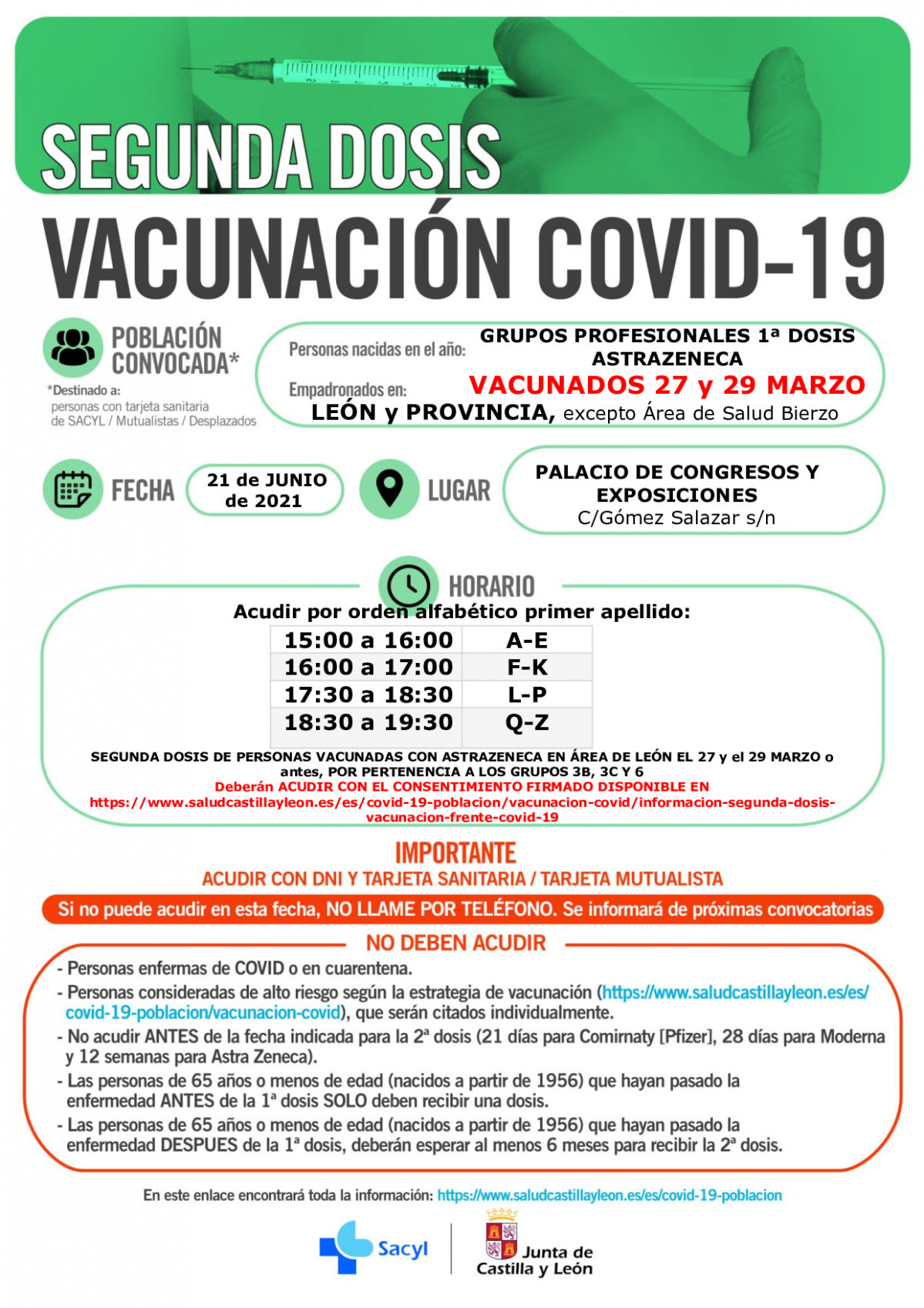 LEON 21DEJUNIO2021 GRUPOSPROFESIONALESVACUNADOSEL27y29MARZO SEGUNDADOSIS