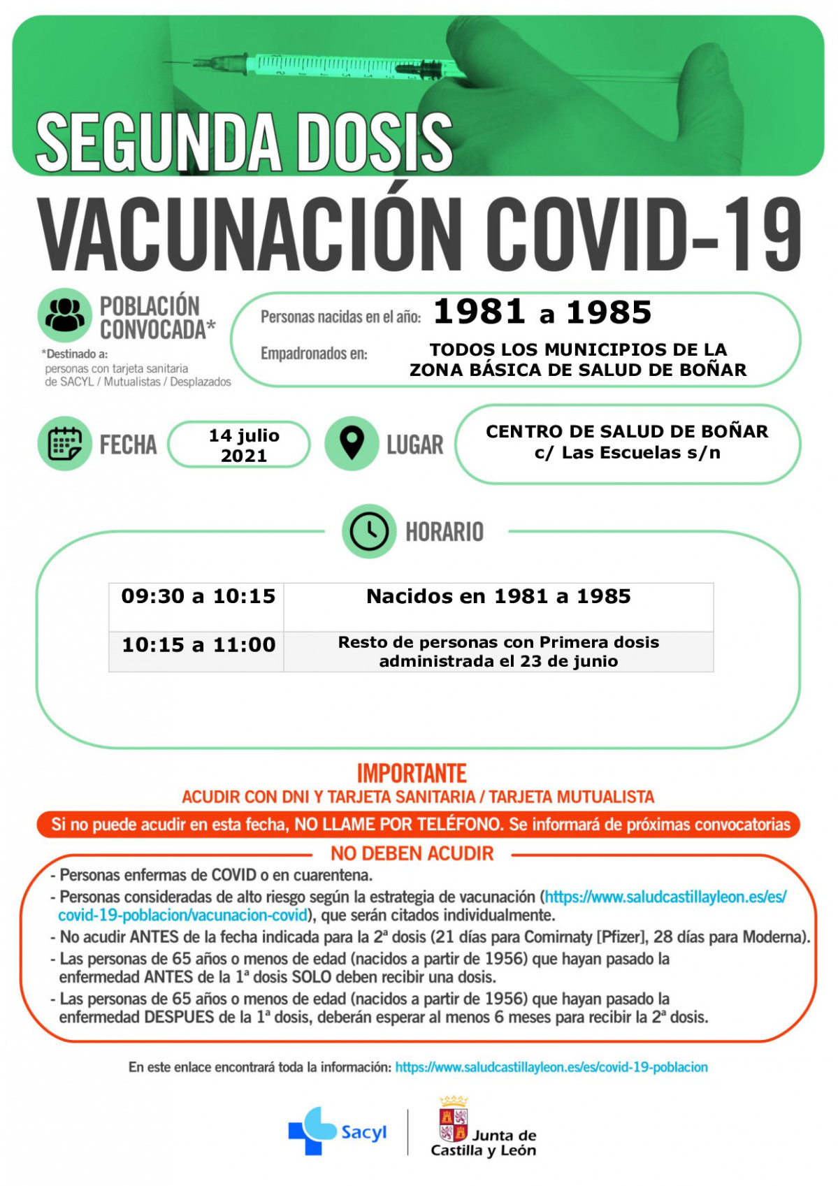 BOAR 14JULIO2021 Nacidos1981a1985 SEGUNDADOSIS