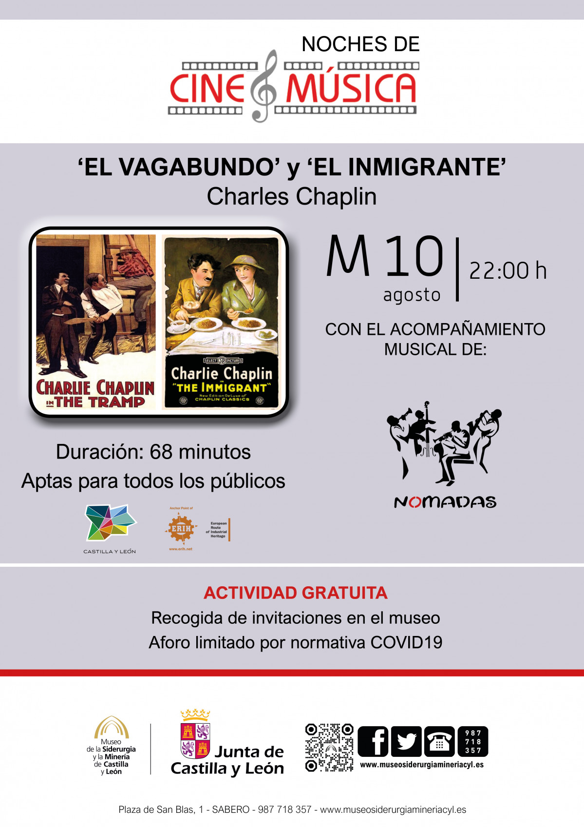 Noches de cine y música. El Vagabundo y El Inmigrante