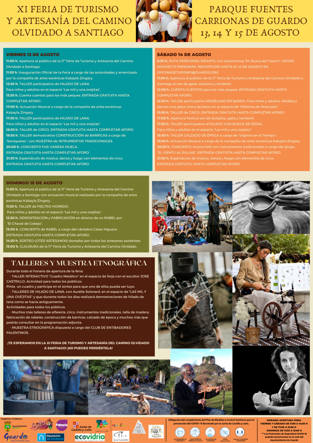 Cartel Programación Feria de Turismo y Artesanía del Camino Olvidado a Santiago 2021