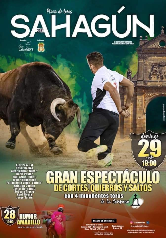 Cartel Sahagun espectu00e1culo taurino