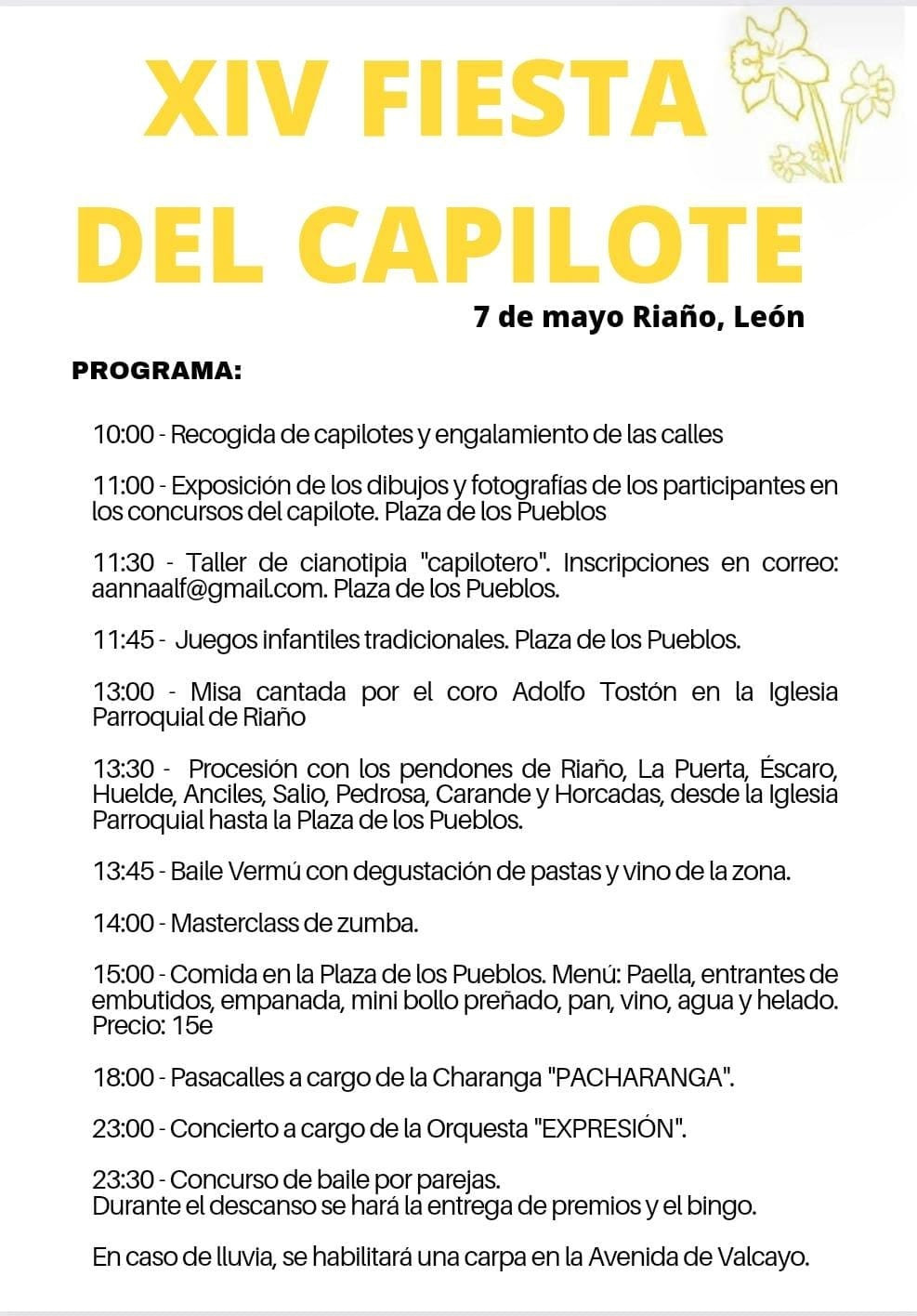 Fiesta del capilote 2022 programa