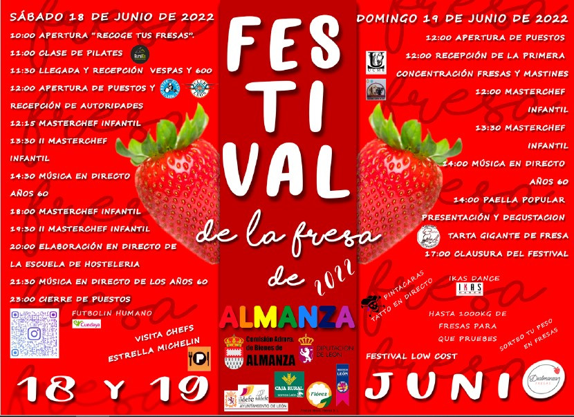 El Festival de la Fresa de Almanza presenta su programa oficial