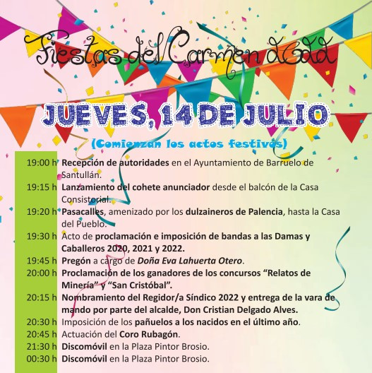 Fiestas del carmen barruelo 2022