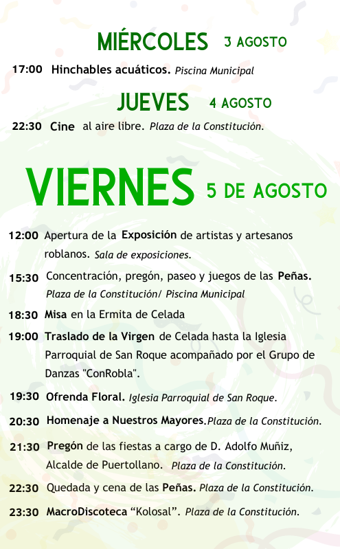 Programa fiestas la robla