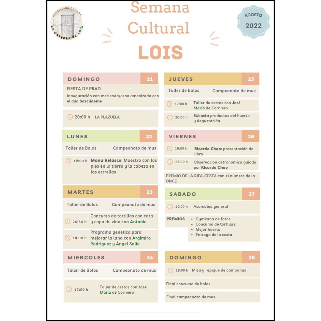 Semana cultural lois