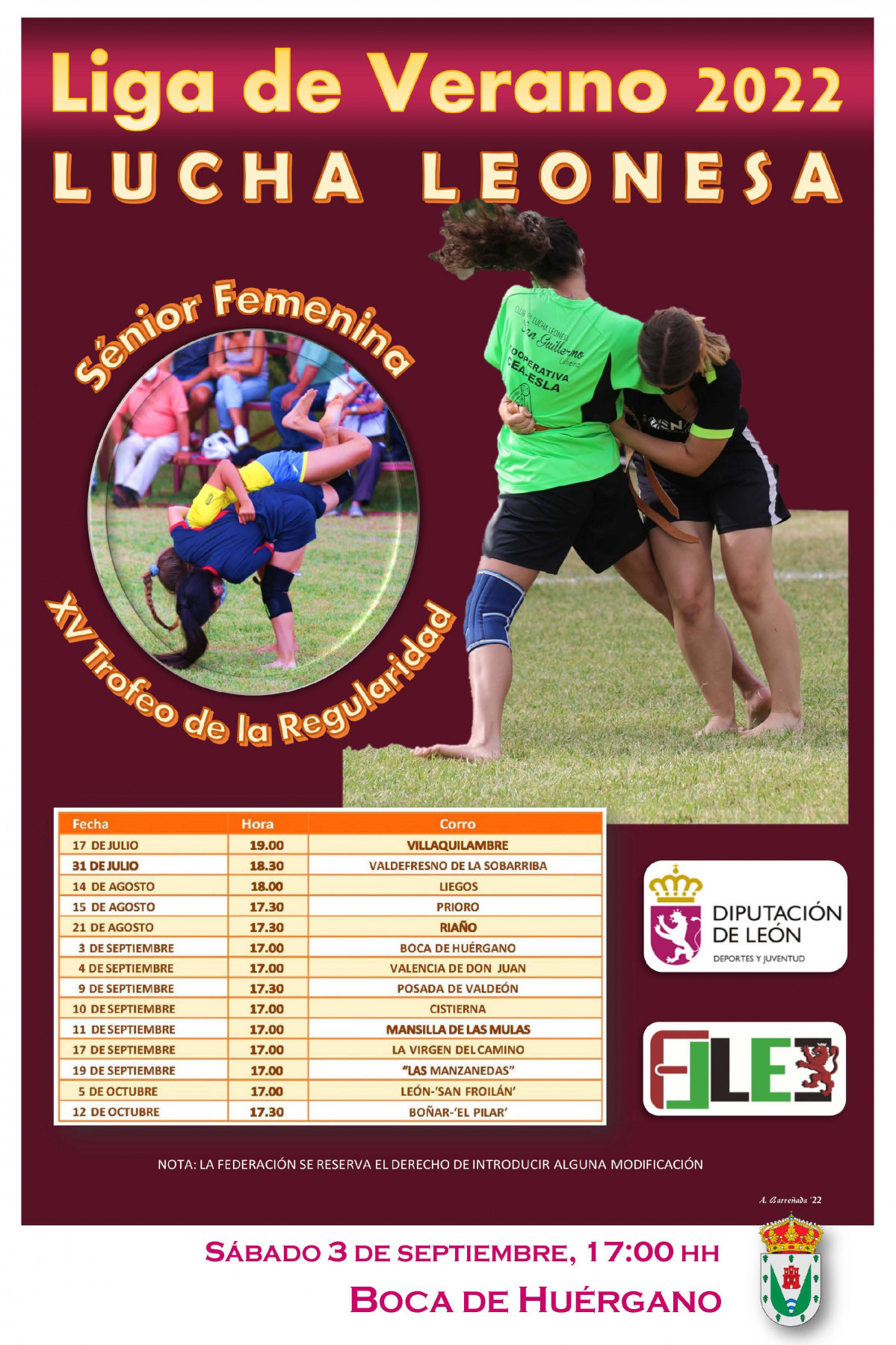 22 09 03 Liga de Verano Femenina cartel Boca de Huérgano