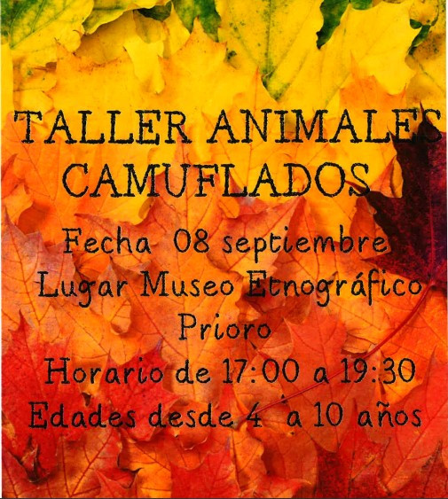 Cartel taller animales prioro