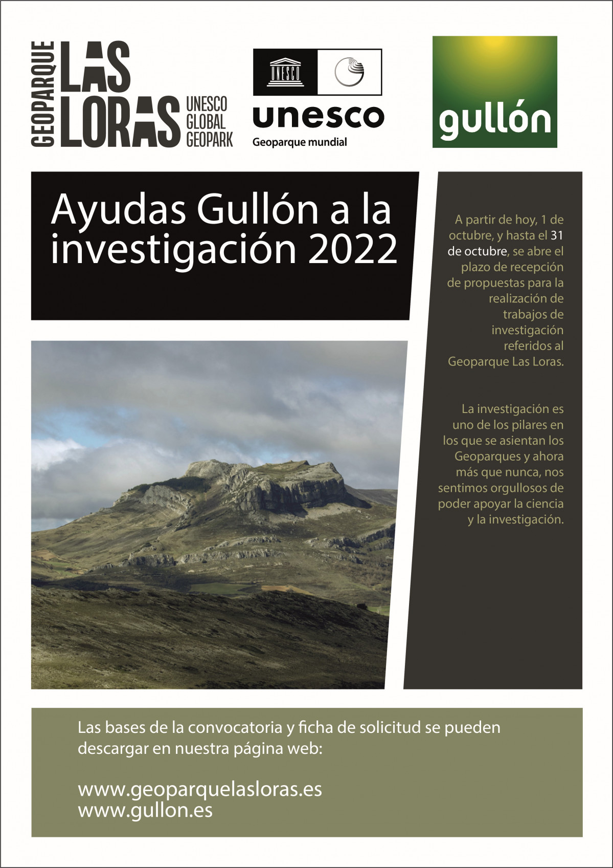 Cartel ayuda investigacion geoparque las loras 22