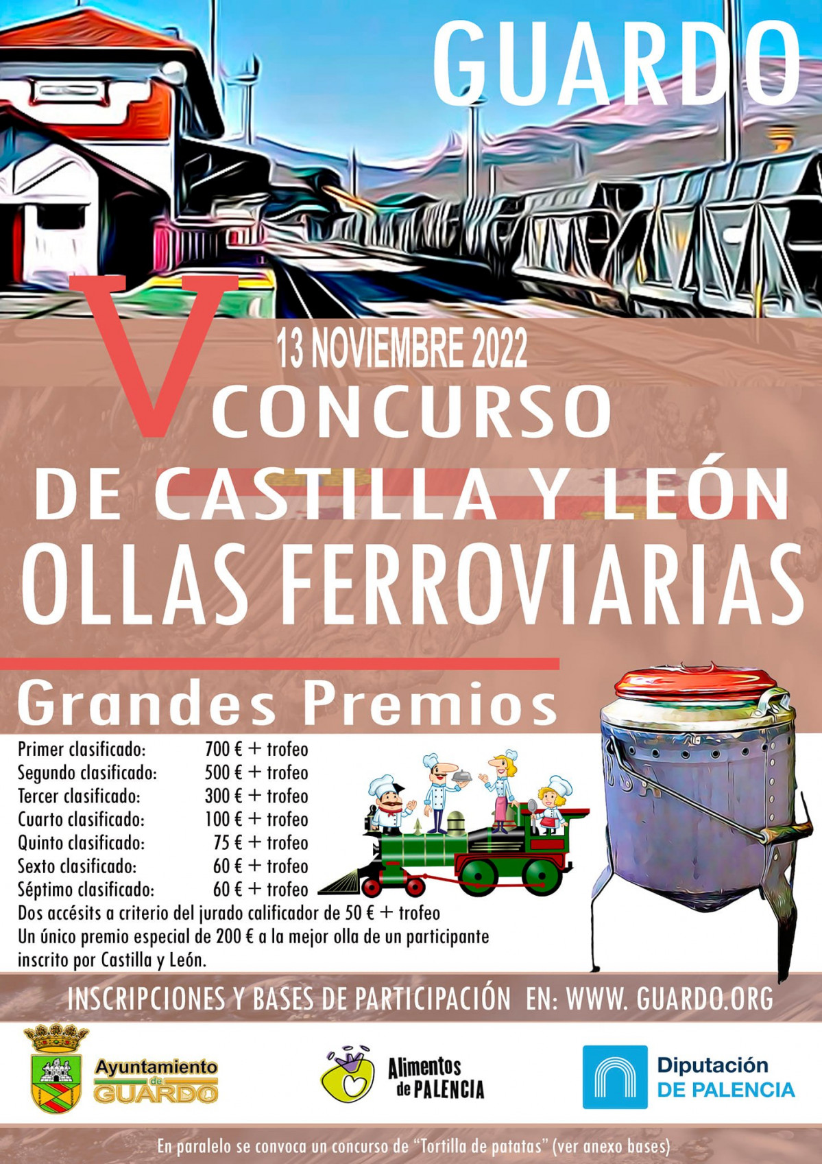 Cartel ollas ferroviarias guardo