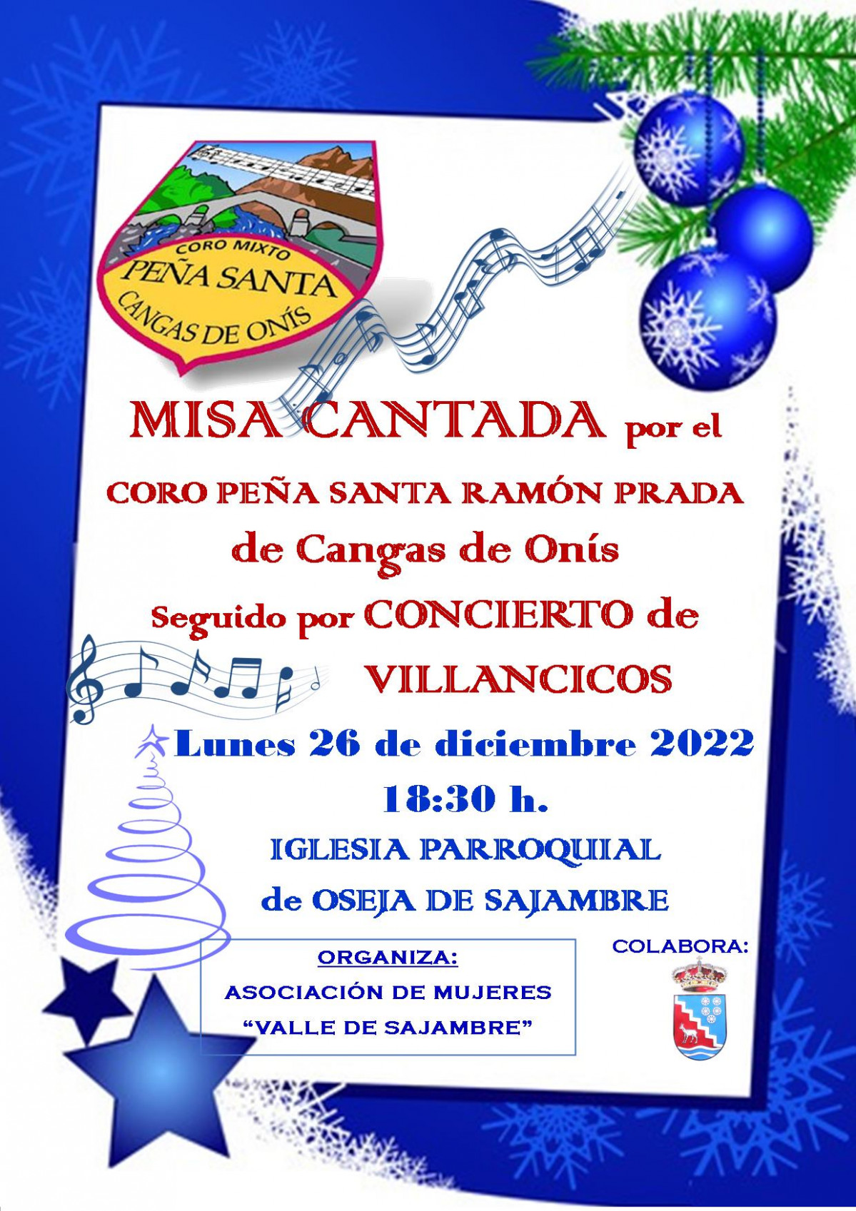 Cartel misa cantada oseja de sajambre