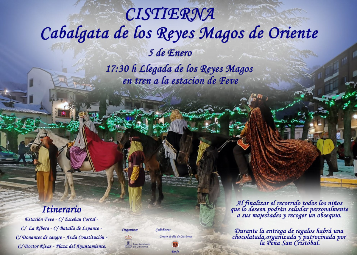 Cartel cabalgata reyes cistierna