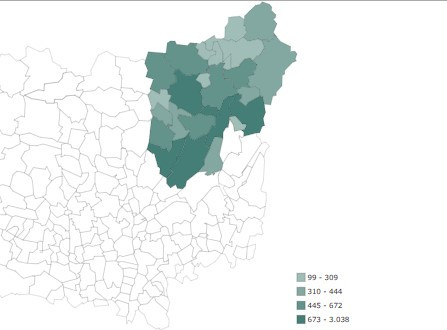 Mapa poblacion montau00f1a oriental 2022