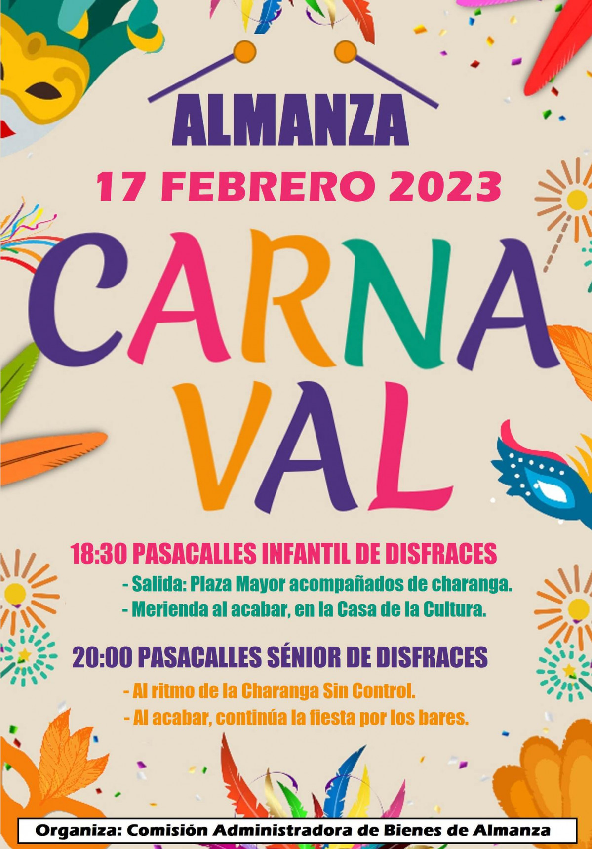 Cartel carnaval 2023 almanza