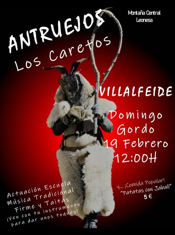 Cartel antruejos 2023 los caretos villalfeide