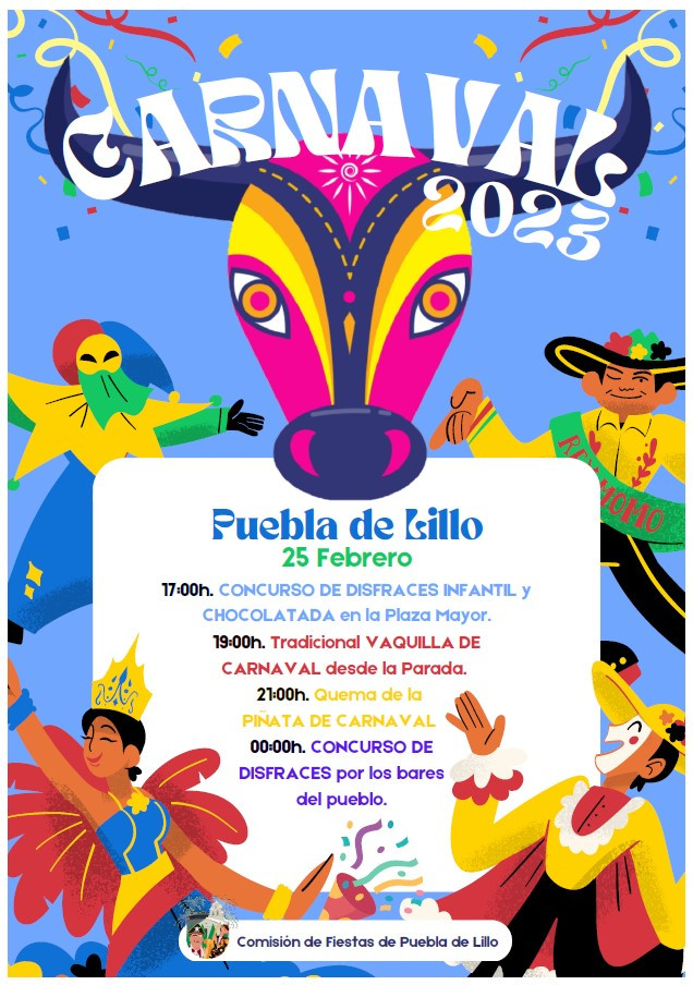 Cartel carnaval puebla de lillo 2023