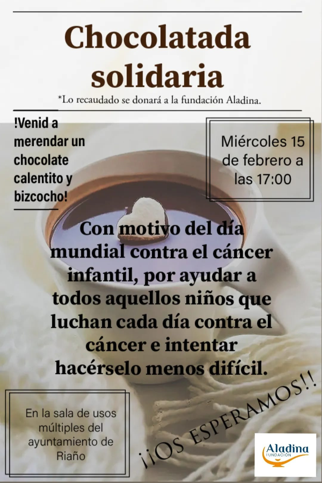 Cartel chocolatada solidaria