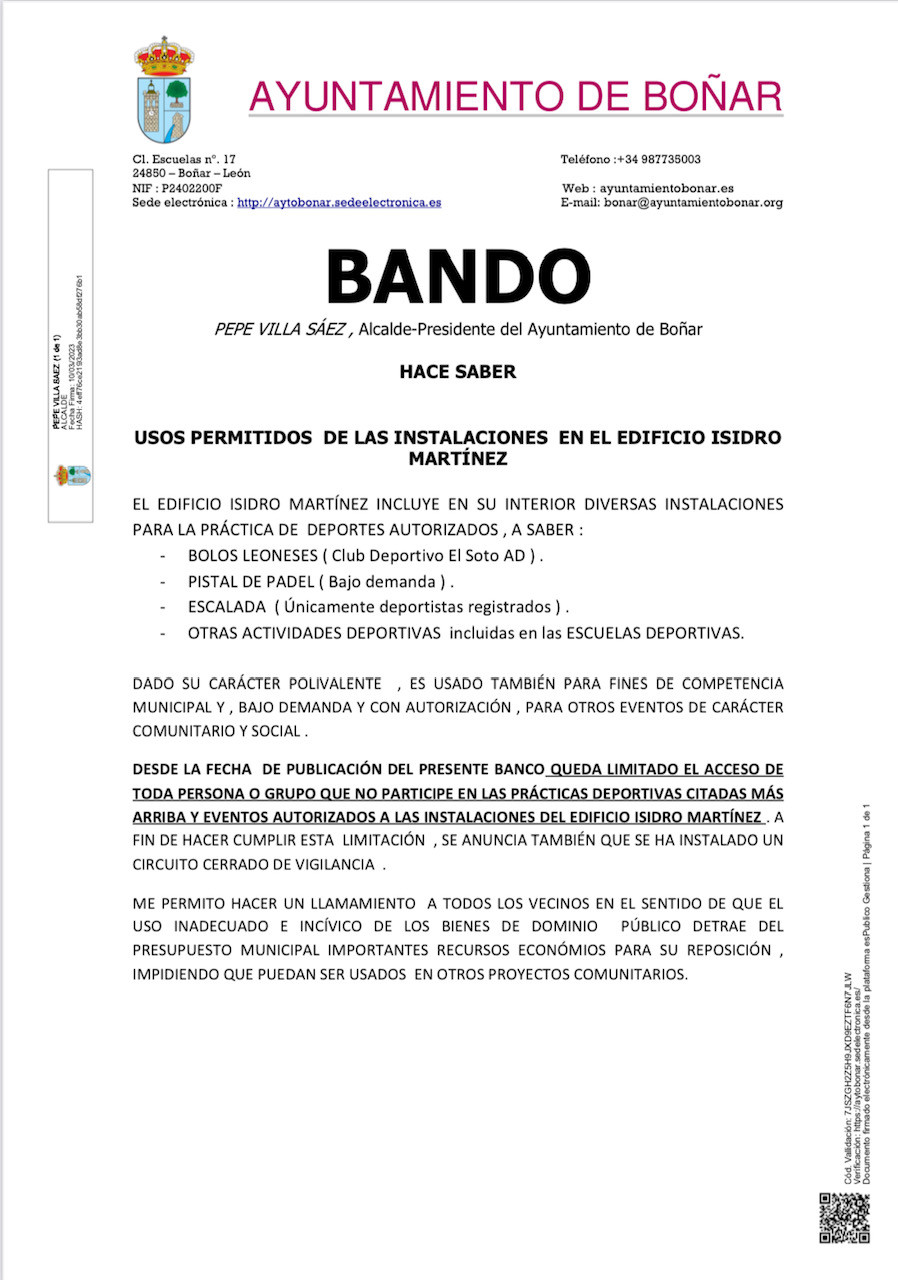 Bando bou00f1ar pabellon