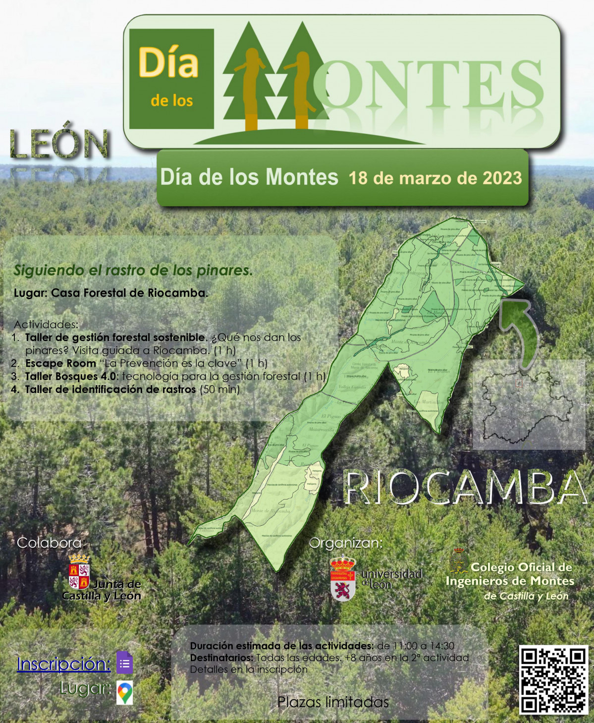 Cartel actividades Du00eda de los Montes en Riocamba (Leu00f3n)