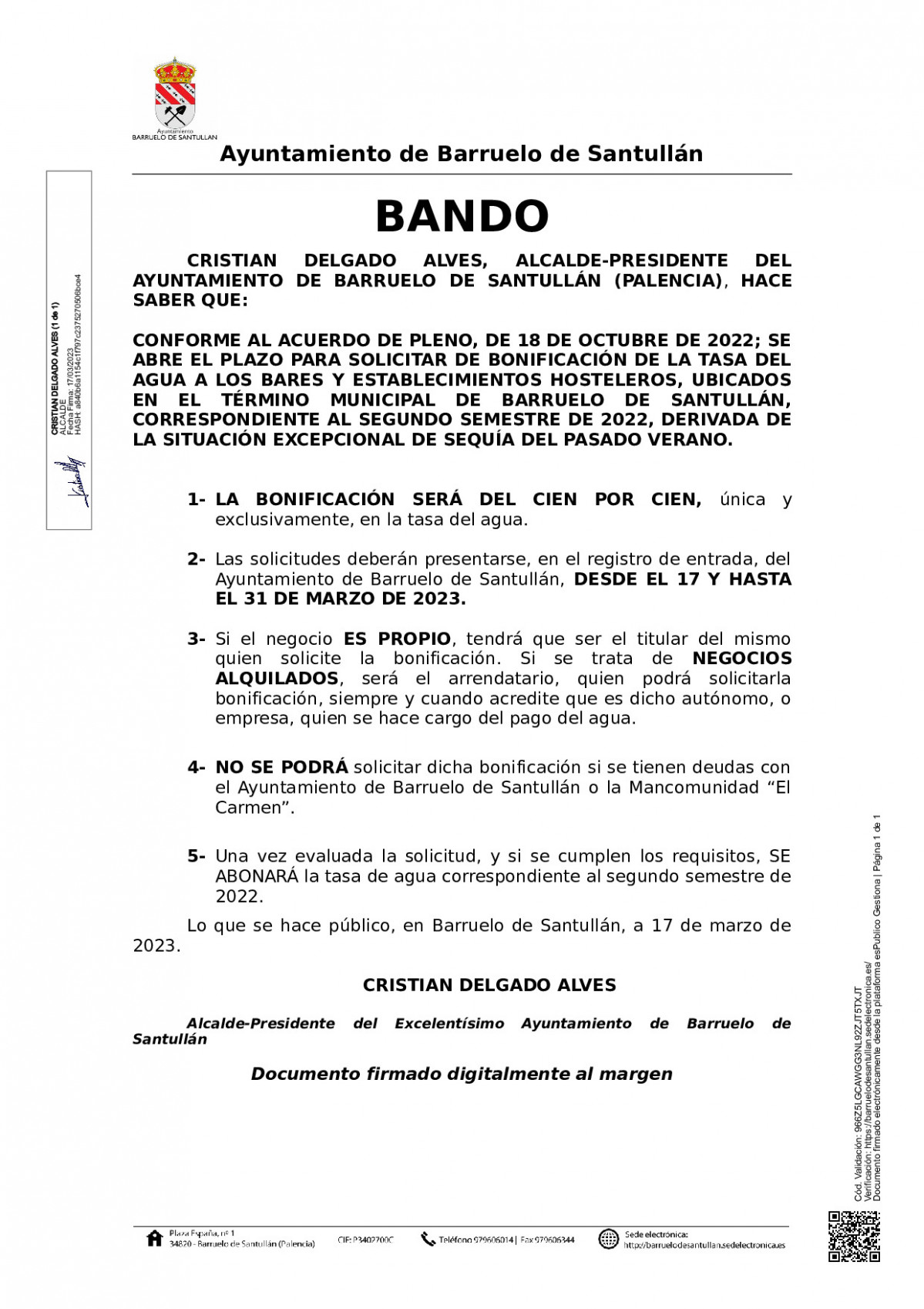 20230317 Resolucin DecretodeAlcalda DecretodePresidencia BANDOBONIFICACIN1