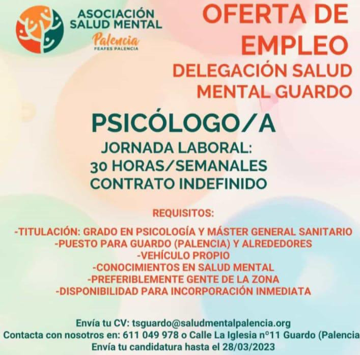 Oferta empleo salud mental guardo