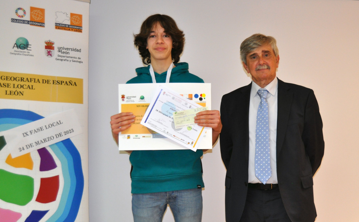 Olimpiada geografia  u00c1lvaro Tejerina Martu00ednez Primer Premio