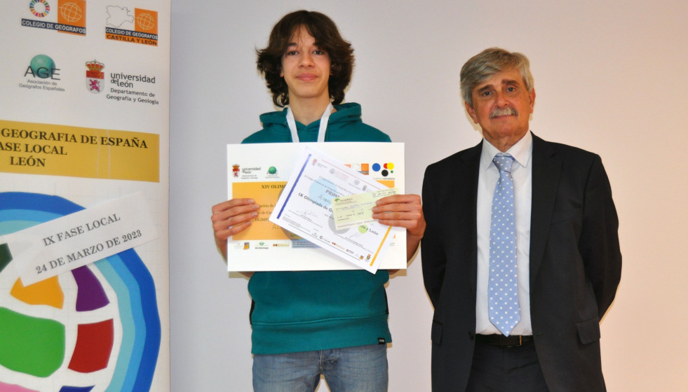 Olimpiada geografia  Álvaro Tejerina Martínez Primer Premio