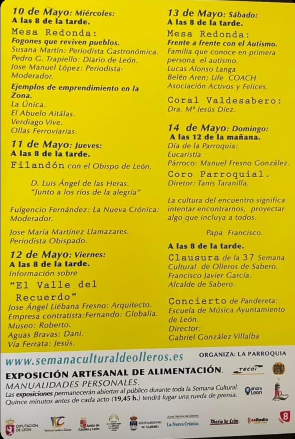 Programa semana cultural olleros