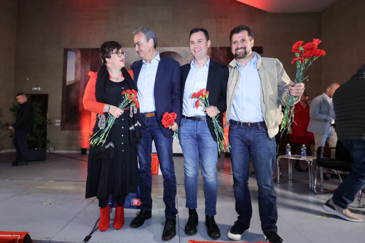 Campau00f1a PSOE san andres  acto con Zapatero, Cendu00f3n y Tudanca