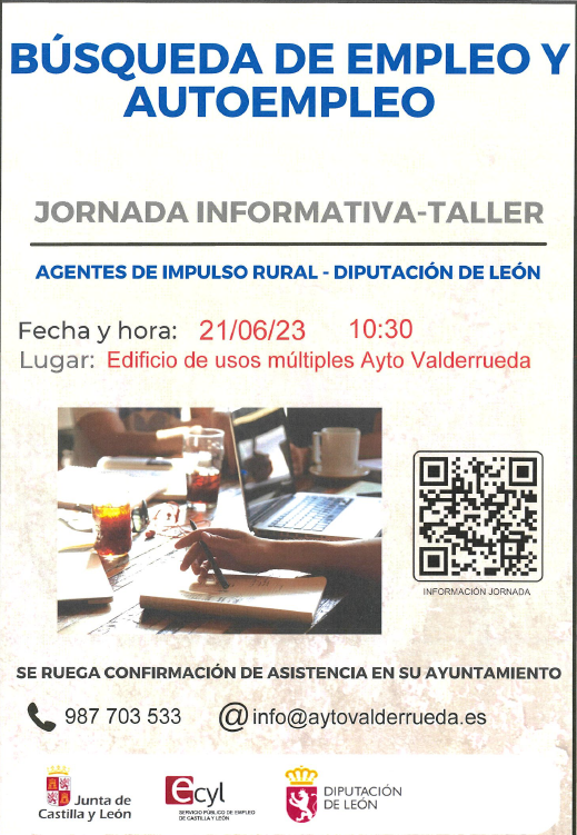 Cartel jornada informativa taller autoempleo