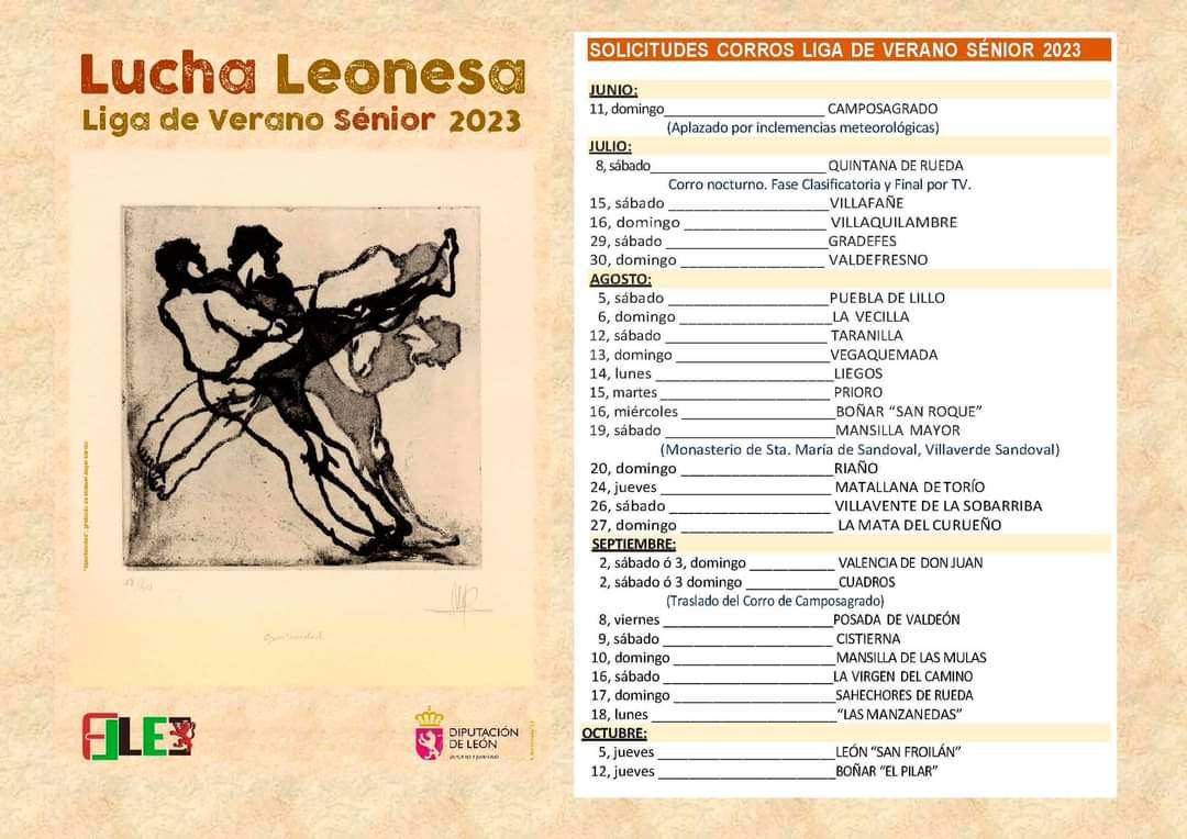 Calendario liga de verano senior 2023