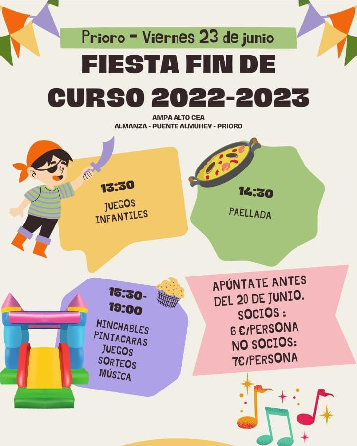 Cartel fiesta fin de curso