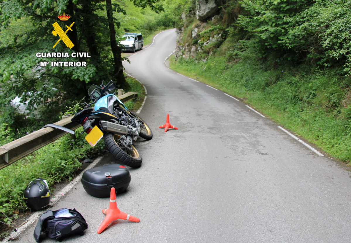 Lugar del siniestro vial.Guardia Civil