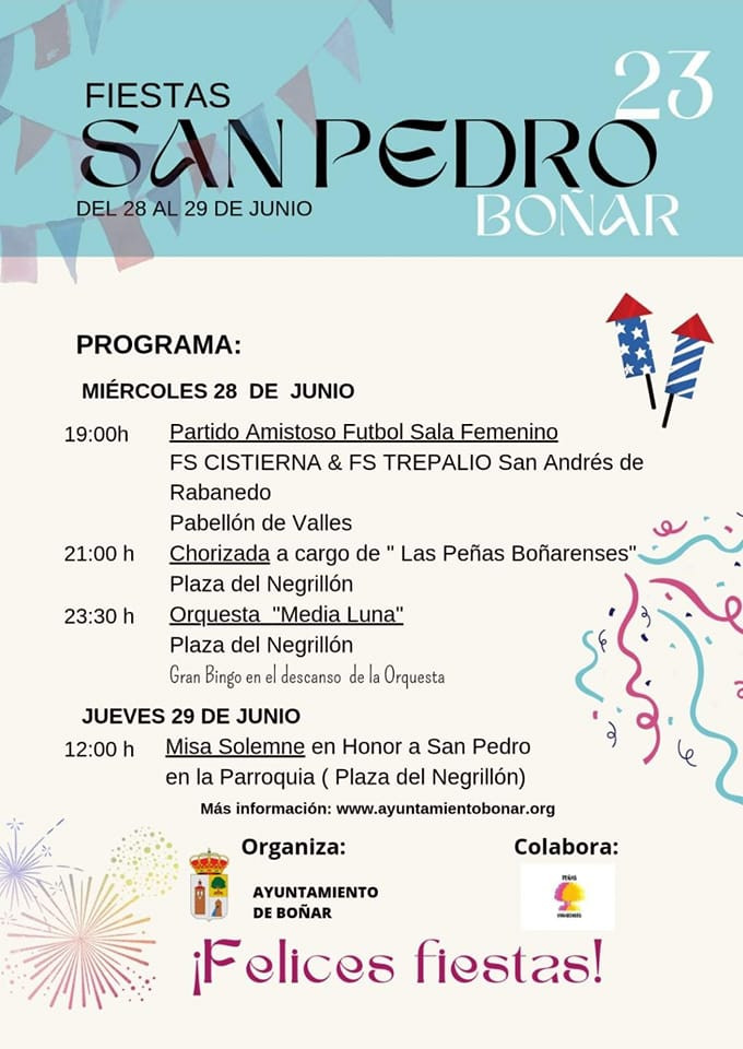 Las Fiestas de San Pedro 2023 se celebrarán a lo grande en Boñar